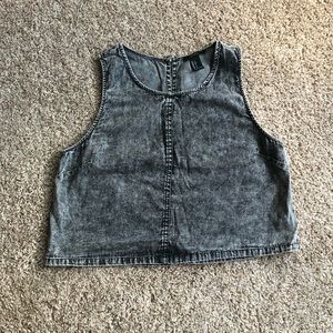 NWOT! Forever 21 Gray Cropped Tank Top